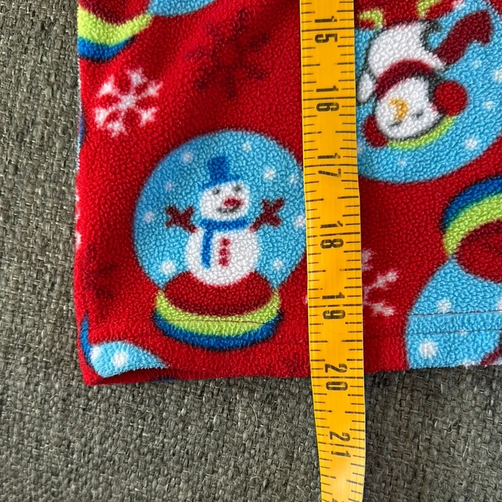 The Children's Place Red Boys Girls Fleece Snowman Snowglobe Pajamas Sz Medium
